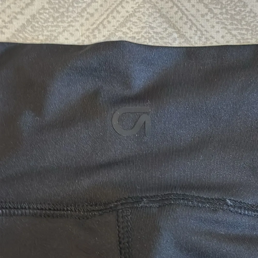 Gap Teen Black Dipped Waist Full Length Leggings, Size 14-16